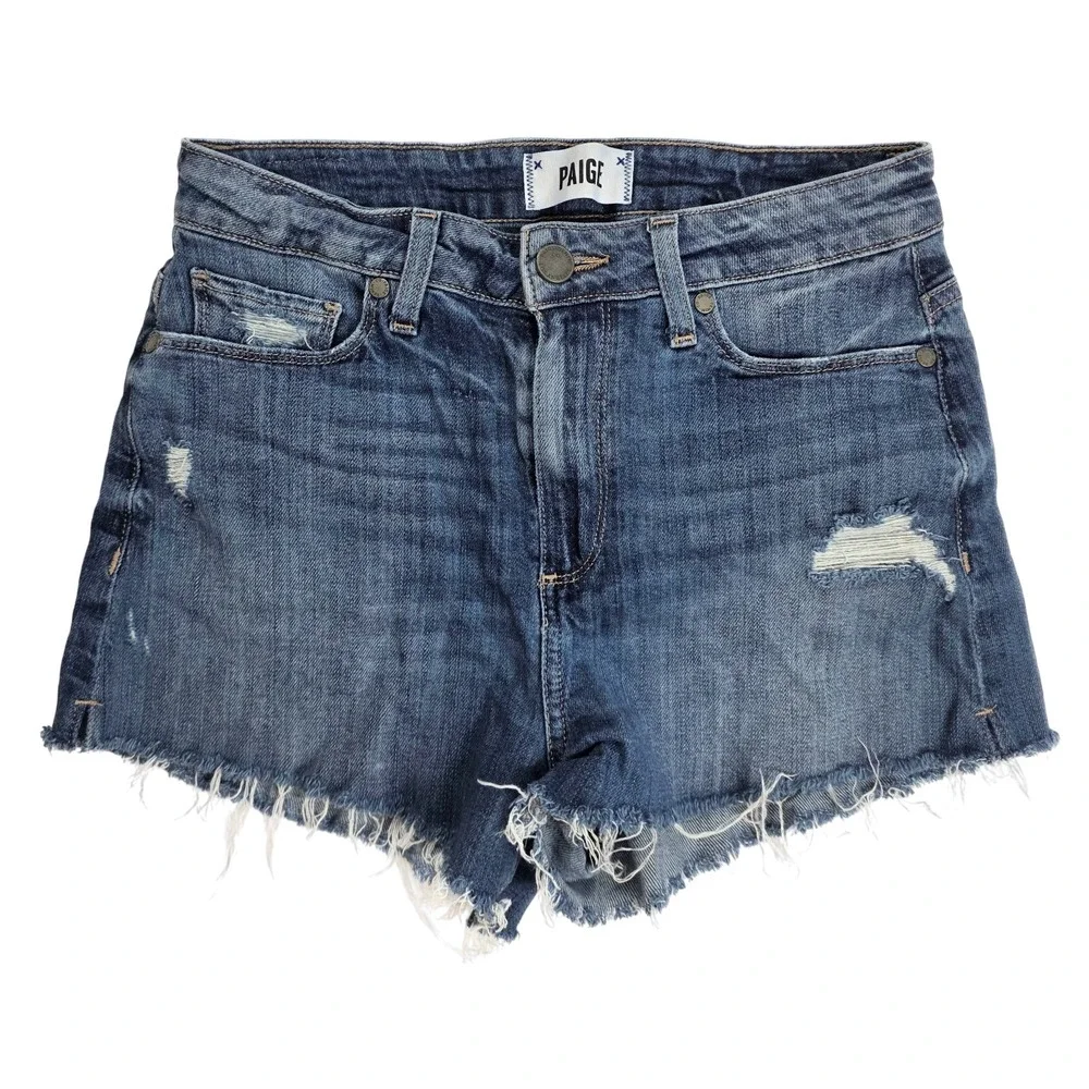 Paige Distressed Frayed Hem Margot Denim Short Women's Size‎ 26